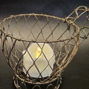 Primitive Chicken Wire Coffee Cup Farmhouse French Country Decor